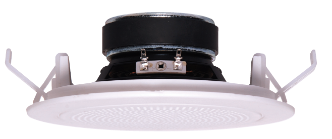 REDBACK WHITE ONE-SHOT 2-WAY COAXIAL CEILING SPEAKER 100W 8OHM 83dB WITH STEEL MESH GRILLE 159DIA (MM)