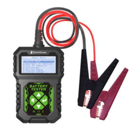 POWERHOUSE 12V 100-2000CCA HANDHELD DIGITAL BATTERY ANALYSER SUITS ALL TYPES OF 12V LEAD ACID BATTERY BLACK