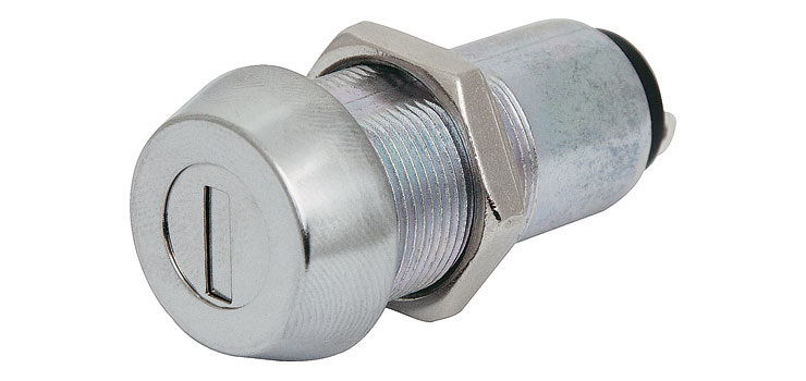 2 POSITION KEYSWITCH SPST SILVER UPTO 250VAC