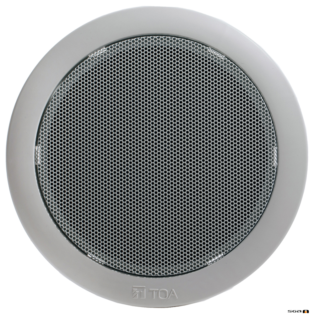 TOA WHITE CEILING SPEAKER 12CM CONE 6W 90DB W/ SPRING CLAMP 168DIAx77D (MM)