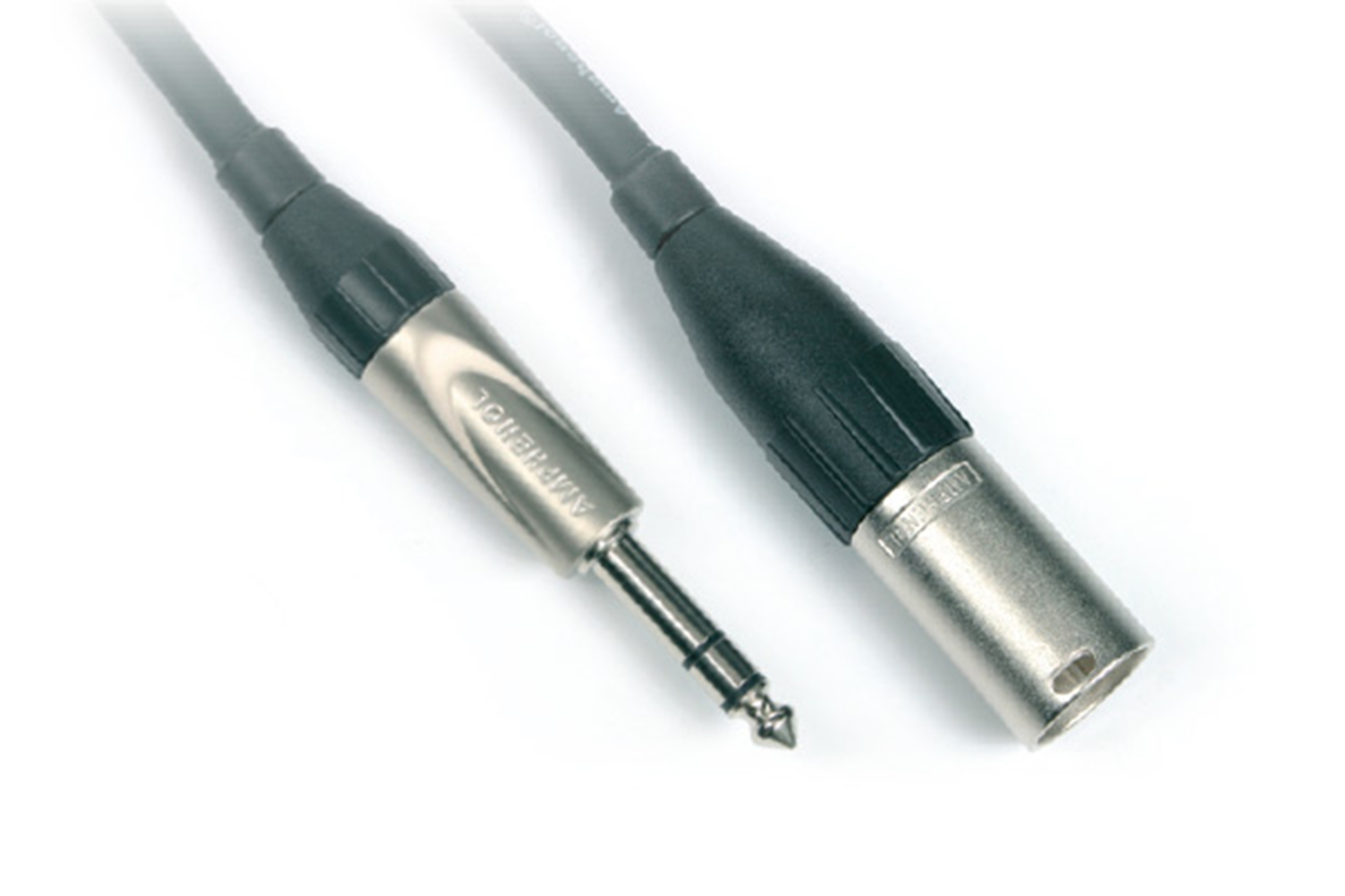 AMPHENOL PR1024A001 1M XLR MALE TO 6.35MM TRS BALANCED MIC CABLE NICKEL