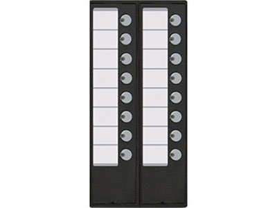 AIPHONE AX SERIES MULTI WIRE INTERCOM 16 BUTTON MODULE BLACK COMMERCIAL MECHANICAL BUTTON PLASTIC POWER BY MONITOR BUS