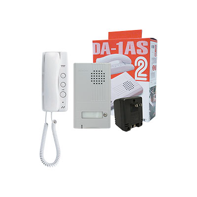 AIPHONE AUDIO INTERCOM KIT INCLUDE 1xDA-1DS SILVER SURFACE MOUNT DOOR STATION, 1xDA-1MD WHITE HANDSET, 1x16VAC POWER SUPPLY