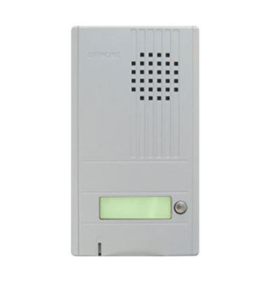 AIPHONE DA/ DB SERIES 2-WIRE INTERCOM 1 BUTTON AUDIO DOOR STATION SILVER RESIDENTIAL/COMMERCIAL MECHANICAL BUTTON METAL POWER BY MONITOR BUS