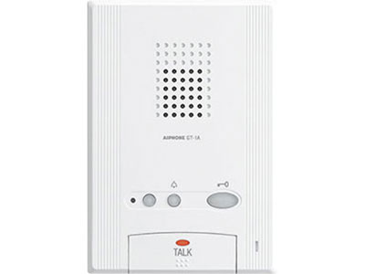 AIPHONE GT SERIES 2-WIRE INTERCOM HANDS-FREE AUDIO ONLY UNIT WHITE APARTMENT MECHANICAL BUTTON PLASTIC POWER BY BUS CONTROLLER
