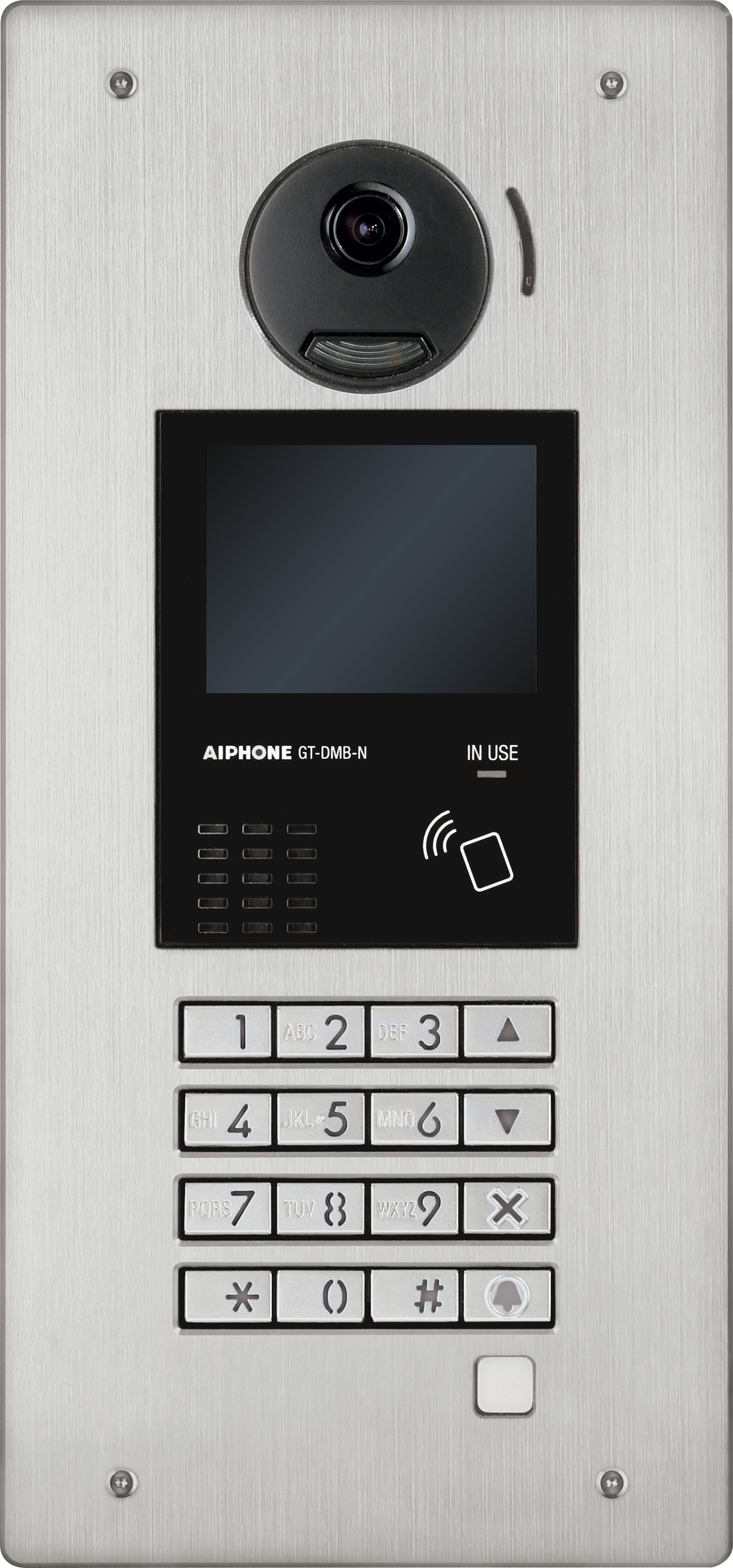 GT SERIES 4-WIRE INTERCOM ALL IN ONE (WITH KEYPAD) KEYPAD & VIDEO DOOR STATION SILVER APARTMENT 3.5 INCH DISPLAY LCD 170&deg; STAINLESS STEEL IP43 LOCK OUTPUT(DRY CONTACT) 24VDC