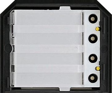 GT SERIES MODULAR 4 BUTTON MODULE BLACK APARTMENT MECHANICAL BUTTON PLASTIC POWER BY BUS CONTROLLER