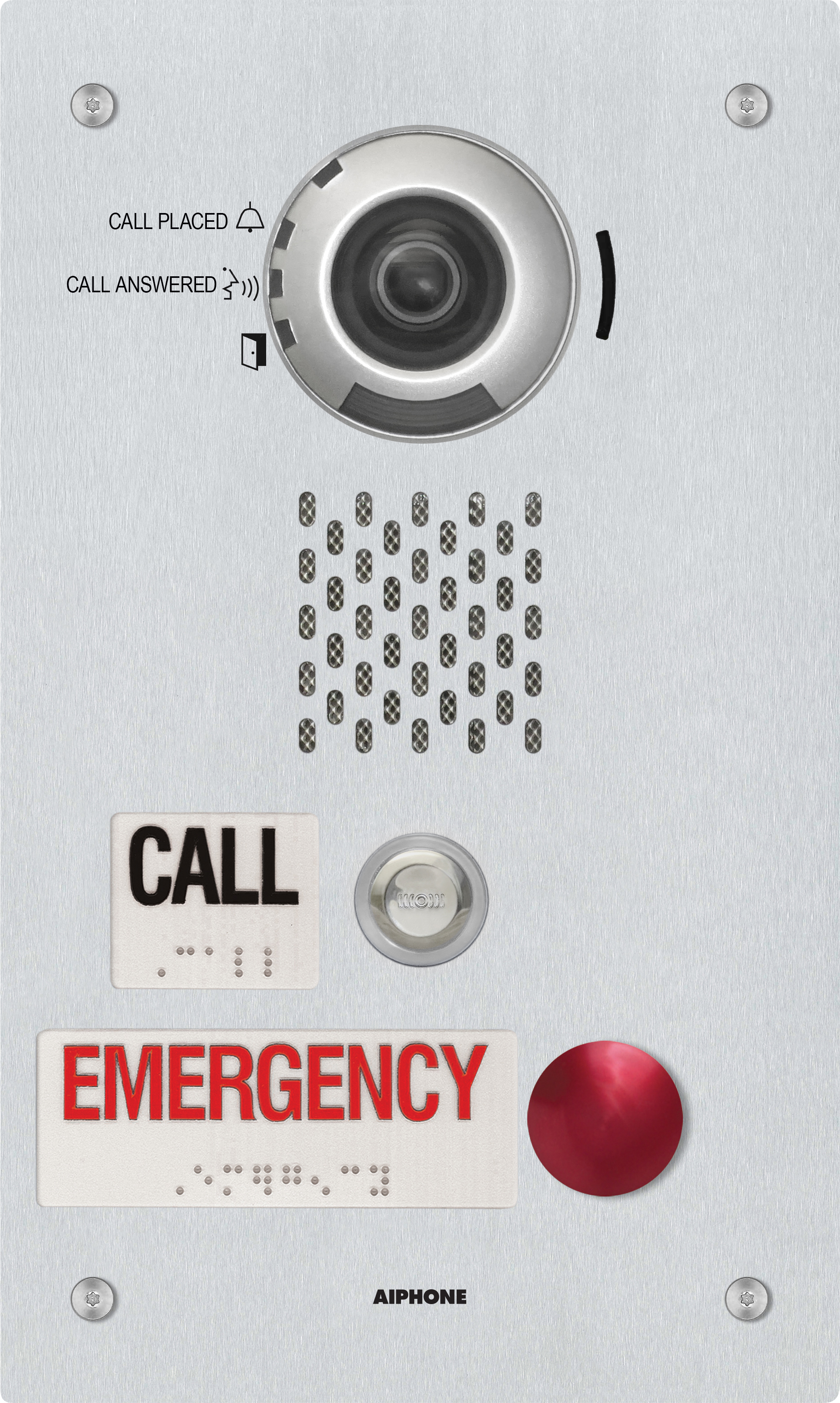 IX SERIES IP/ VOIP 2 BUTTON AUDIO/VIDEO DOOR STATION SILVER COMMERCIAL MECHANICAL BUTTON 1.23MP STAINLESS STEEL IP65 IK08 H.264 & MJPEG 2 x OUTPUTS REX INPUT SUB DOOR STATION UP TO 32GB MICRO SD CARD 24VDC REAR LAN