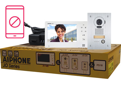AIPHONE VIDEO INTERCOM KIT INCLUDE 1xJO-DVF STAINLESS STEEL FLUSH MOUNT VIDEO DOOR STATION, 1xJO-1MD WHITE 7