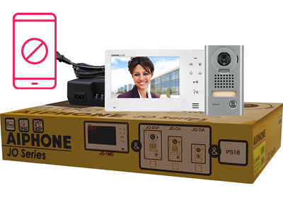 AIPHONE VIDEO INTERCOM KIT INCLUDE 1xJO-DV STAINLESS STEEL SURFACE MOUNT VIDEO DOOR STATION, 1xJO-1MD WHITE 7