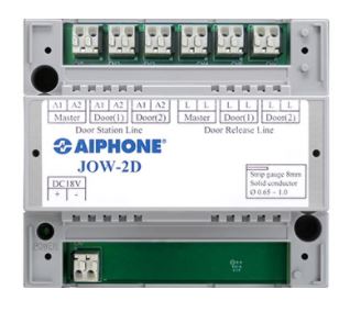AIPHONE JO SERIES 2/4-WIRE INTERCOM 2 DOOR ADAPTOR/MIXER GREY RESIDENTIAL PLASTIC 18VDC
