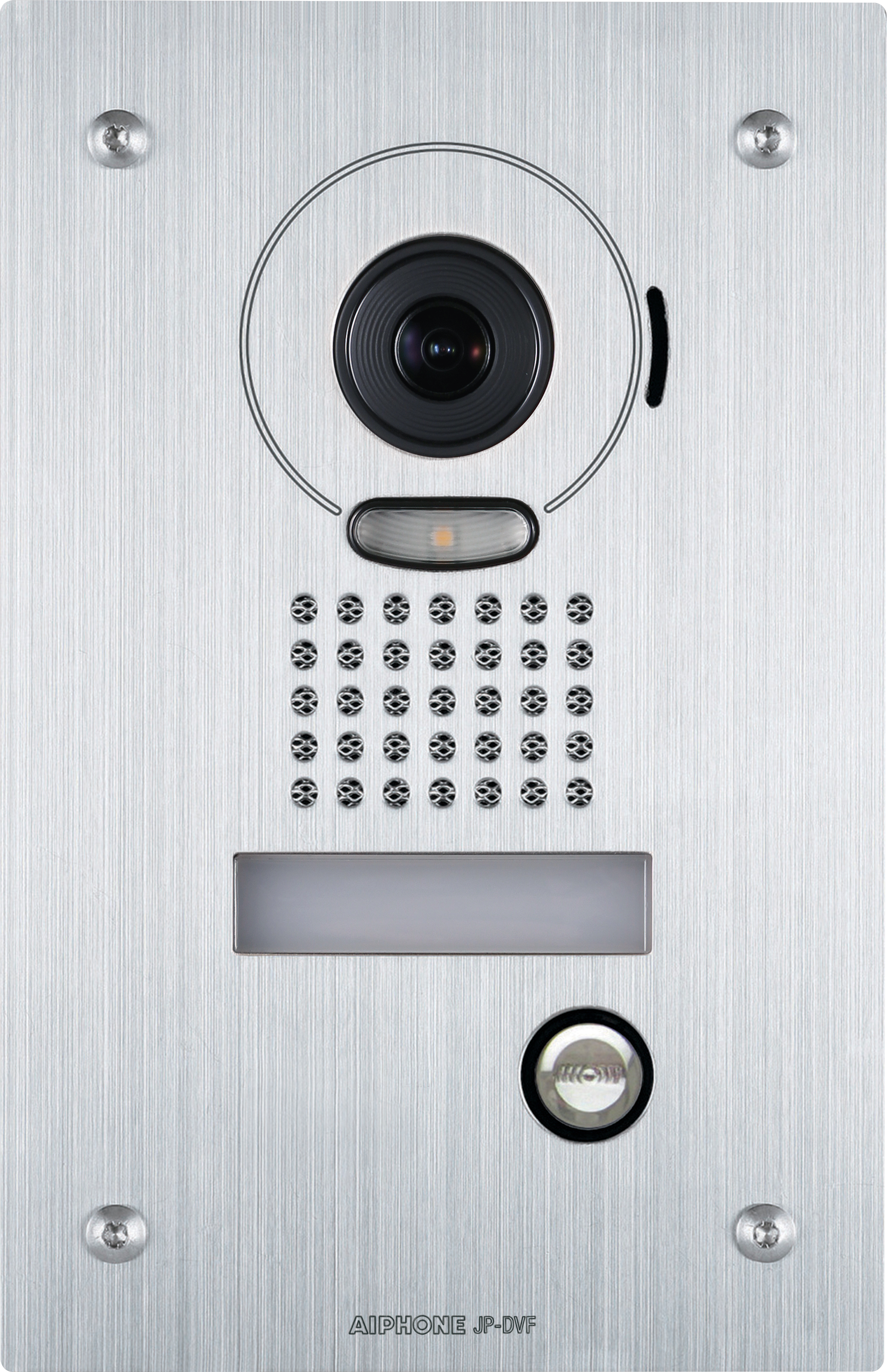 JP SERIES 2-WIRE INTERCOM 1 BUTTON AUDIO/VIDEO DOOR STATION SILVER RESIDENTIAL/COMMERCIAL 170° STAINLESS STEEL IK08 SUB DOOR STATION POWER BY MONITOR BUS