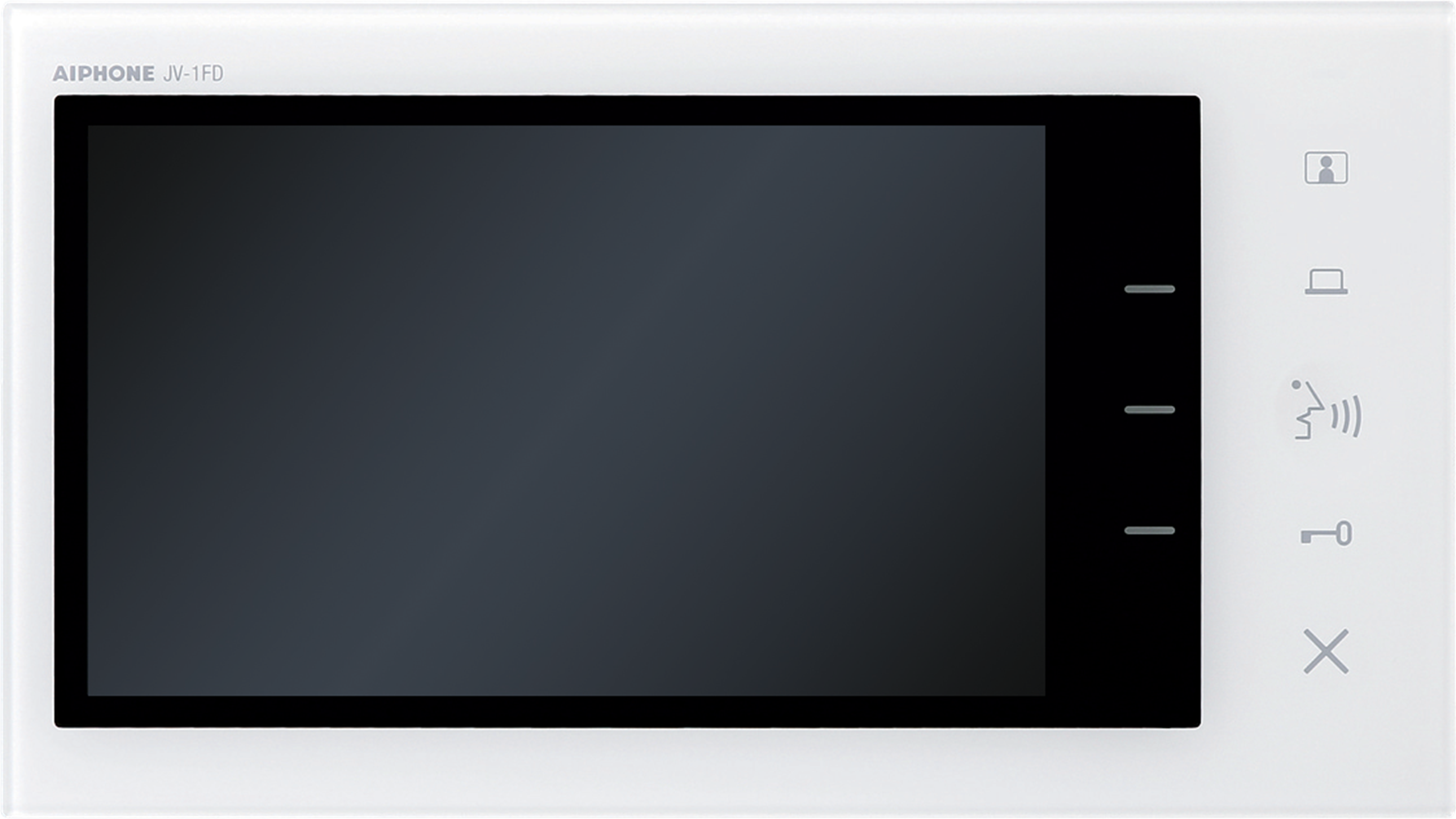 JV SERIES 2-WIRE INTERCOM MONITOR WHITE RESIDENTIAL/COMMERCIAL 7 INCH DISPLAY TOUCH BUTTON PLASTIC LOCK & AUXILIARY OUTPUT SUB DOOR STATION 24VDC