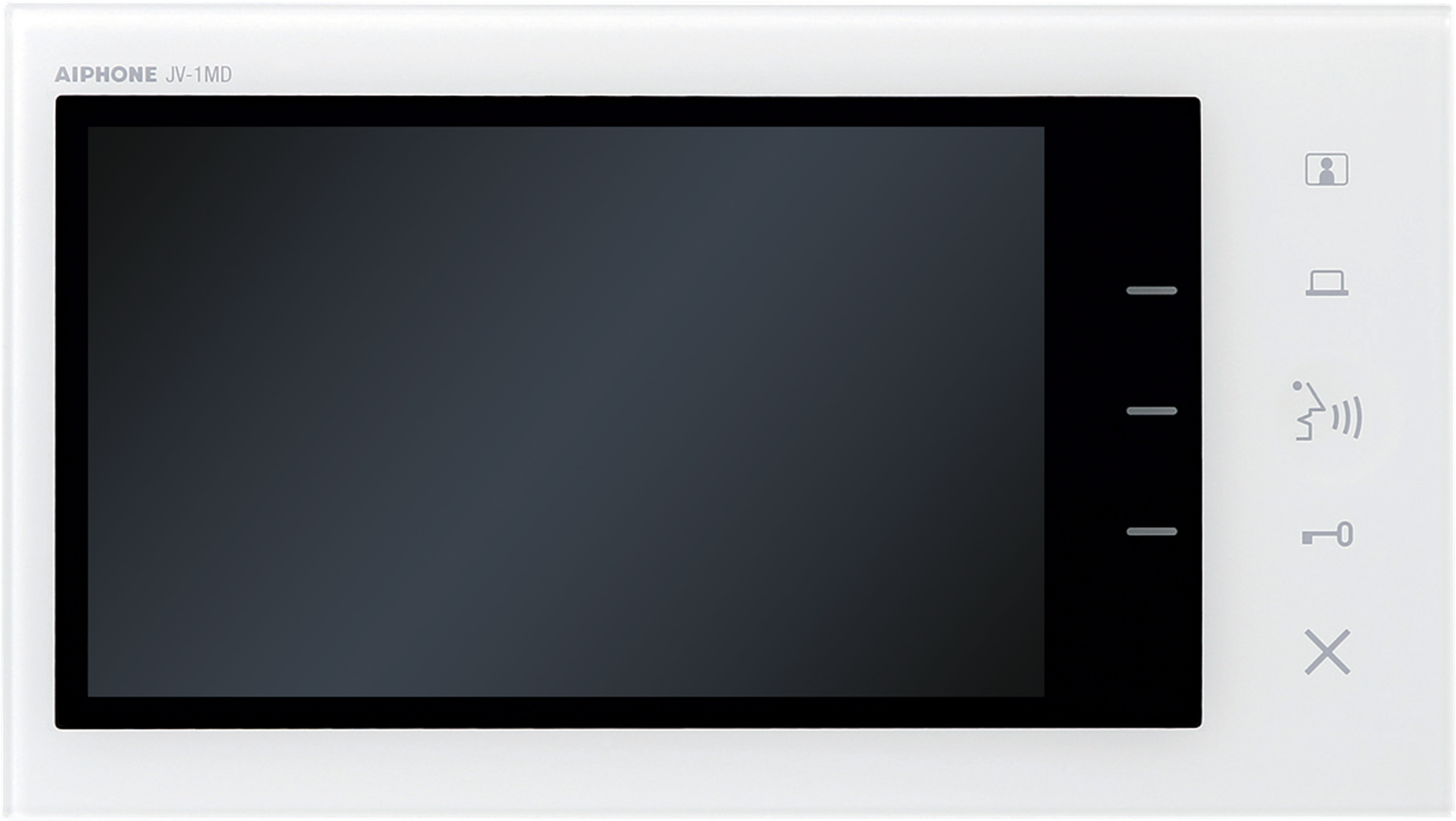 JV SERIES 2-WIRE INTERCOM MONITOR WHITE RESIDENTIAL/COMMERCIAL 7 INCH DISPLAY TOUCH BUTTON PLASTIC LOCK & AUXILIARY OUTPUT SUB DOOR STATION 24VDC