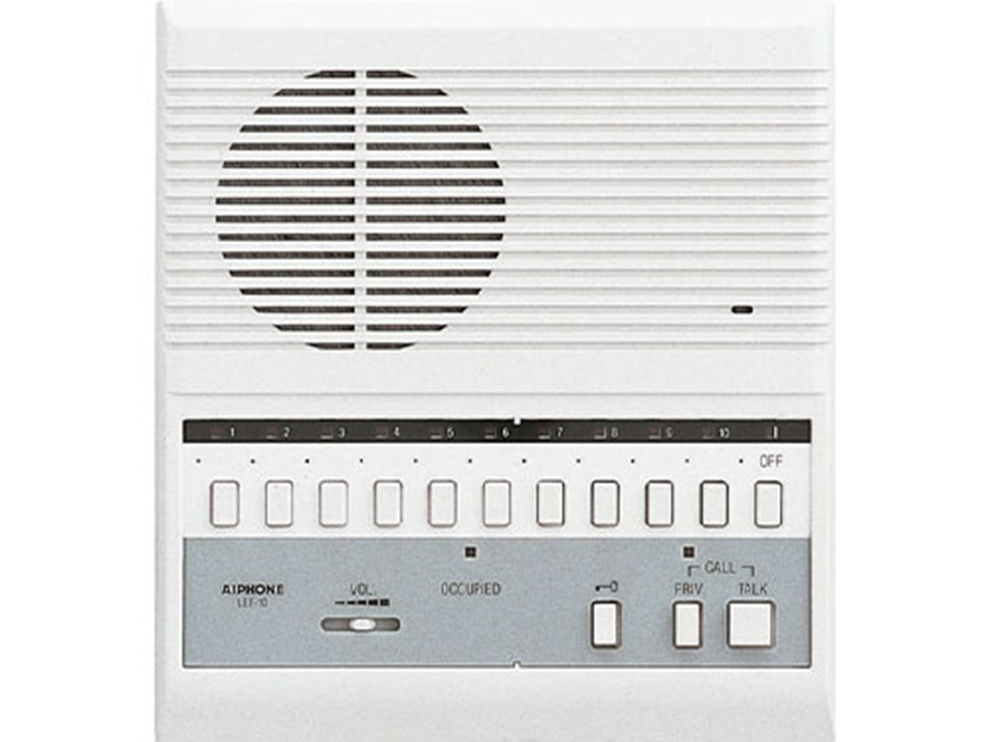 LEF SERIES MULTI WIRE INTERCOM 10 CALL BUTTON AUDIO MASTER STATION WHITE COMMERCIAL MECHANICAL BUTTON PLASTIC LOCK OUTPUT(DRY CONTACT) SUB DOOR STATION 12VDC