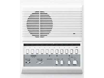 AIPHONE LEF SERIES MULTI WIRE INTERCOM 10 CALL BUTTON AUDIO MASTER STATION WHITE COMMERCIAL MECHANICAL BUTTON PLASTIC 12VDC