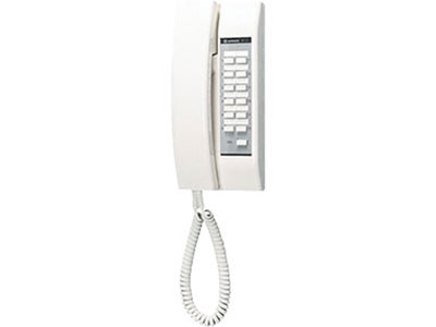 AIPHONE TD SERIES MULTI WIRE INTERCOM HANDSET WHITE COMMERCIAL MECHANICAL BUTTON PLASTIC POWER BY MONITOR BUS