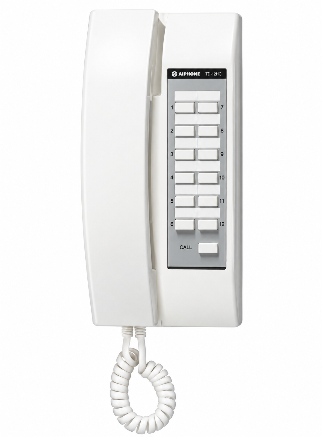 AIPHONE TD-12HC 12-STATION MASTER INTERCOM HANDSET DOOR RELEASE PAGING 12VDC DESKTOP WALL MOUNT SNOW WHITE