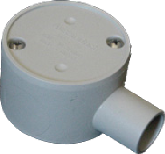 PVC RIGID JUNCTION BOX STANDARD WITH 1 x 20MM CONDUIT CONNECTION GREY