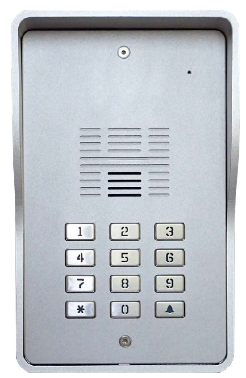 4G LTE SERIES 4G SIM KEYPAD - METAL SILVER APARTMENT MECHANICAL BUTTON METAL 12-24VAC/DC