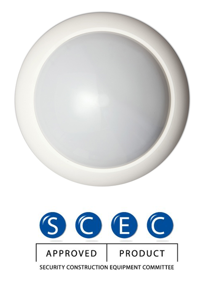 ARITECH SERIES HARDWIRED 360° PIR WITH ANTI MASK WITH MIRROR LENS WHITE 360°x 20M DETECTION AREA 1 x N/C OUTPUT (DRY) PLASTIC CEILING MOUNT SCEC RATED 2.5~5M MOUNT HEIGHT 5.8GHz 9-15VDC