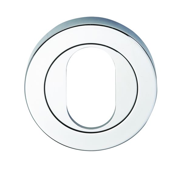 SYMPHONY 1220 SERIES OVAL CYLINDER ESCUTCHEON SURFACE FIX SATIN CHROME SUITS 3770 AND 3570 *COVER ONLY NO CYLINDER*