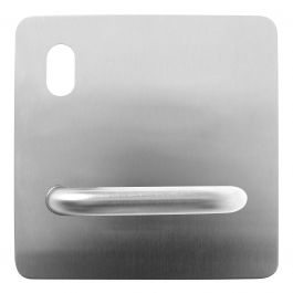 202 SERIES EXTERNAL STAINLESS STEEL PLATE WITH CYL HOLE, LEFT HANDED PULL HANDLE,  LEVER PLATE SIZE 162Wx162H (MM)