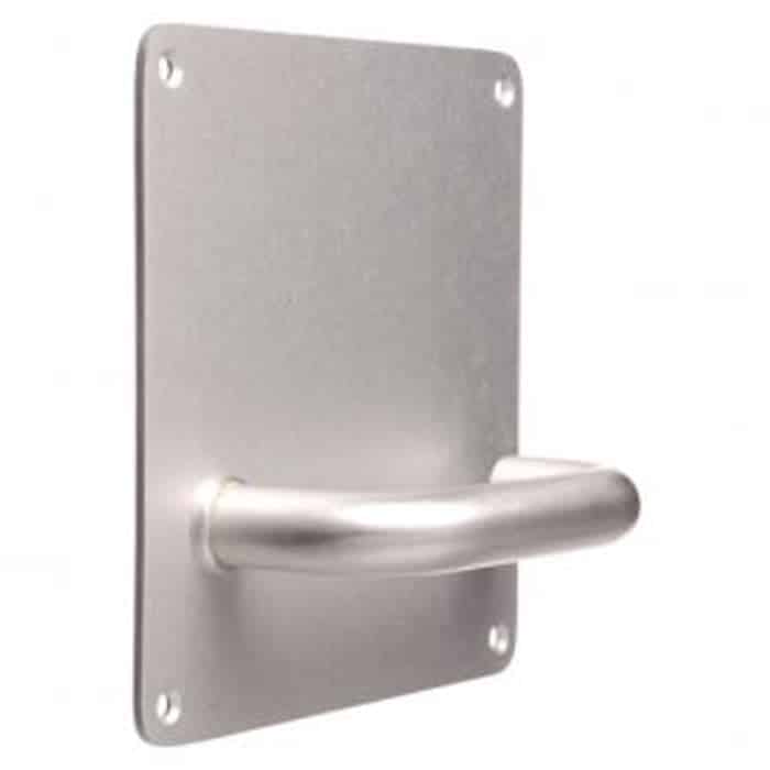 ASSA LOCKWOOD 203 INTERIOR PLATE WITH 96 LEVER LEFT HANDDED SUITS 35-45MM DOOR THICKNESS SILVER STAINLESS STEEL 4 HOUR FIRE RATED (DEPENDING ON LOCK AND DOORSET)