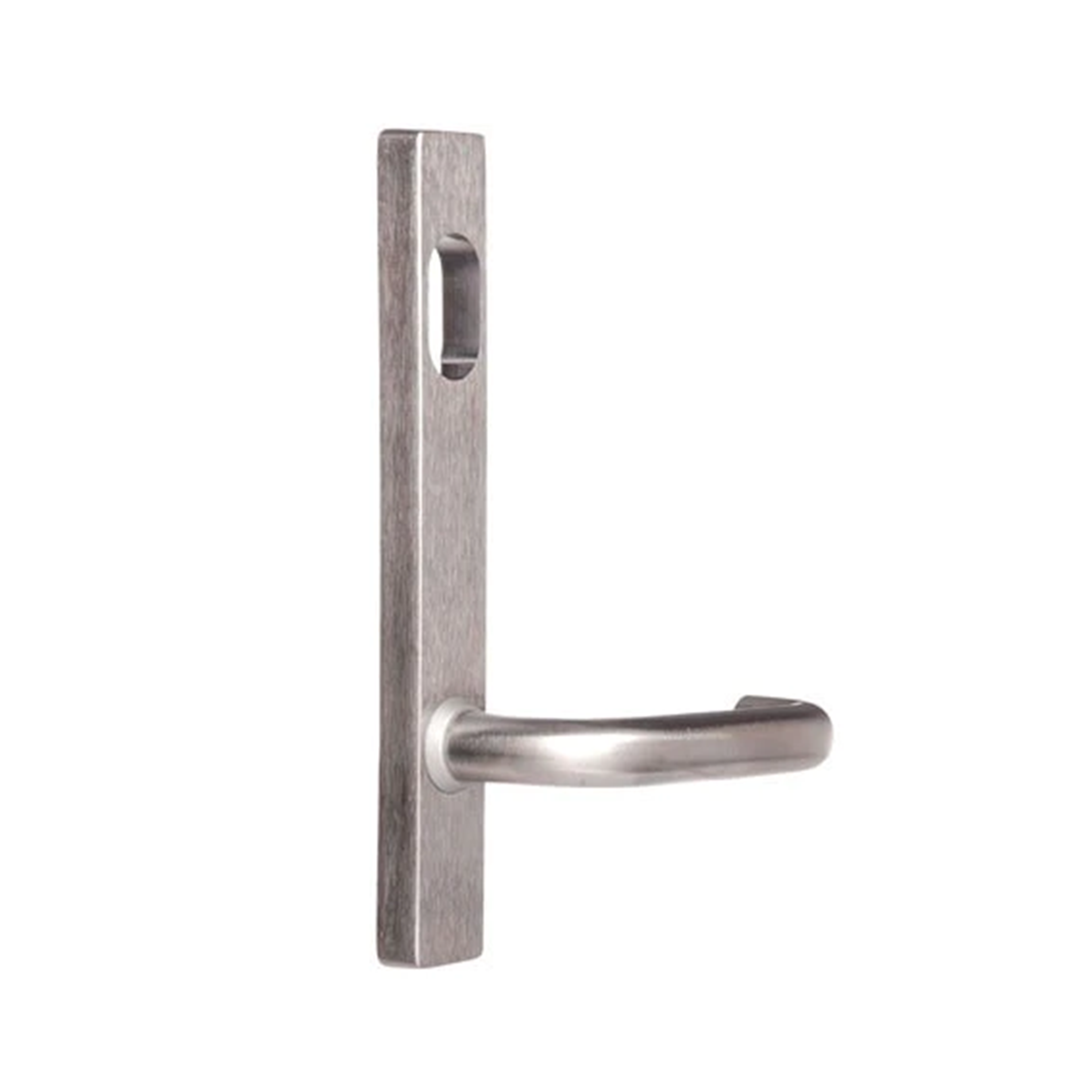 ASSA LOCKWOOD 4801/70PC/MB 4800 SERIES SQUARE END NARROW PLATE DOOR FURNITURE WITH 70 LEVER 185LX26WX11.5D (MM) POWDERCOAT MATT BLACK