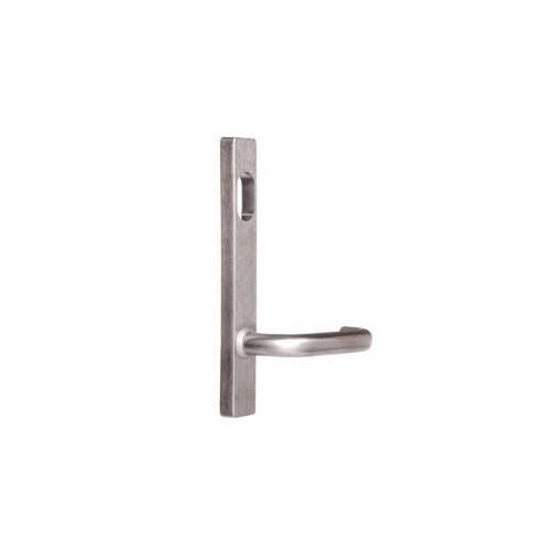 LOCKWOOD NARROW STYLE SQUARE END EXTERIOR PLATE W/CYCLINDER HOLE & TYPE 70 ROUND LEVER SATIN CHROME 185HX26WX11.5D(MM) SUIT 3780 SERIES MORTICE LOCK