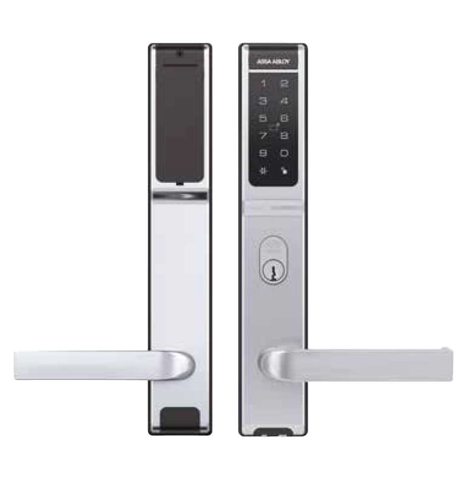 ASSA APERIO WIRELESS AU100 V3 KEYPAD (2x6) & READER SUITS 3772 MORTICE LOCKS 35-50MM DOOR NO LOCK INCLUDES SATIN CHROME 4x AAA BATTERIES 2 HOUR FIRE RATED SL8 & DL8 SECURITY STANDARDS