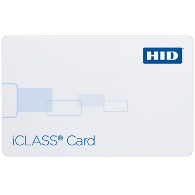 SMART ICLASS CARD 16k/16 13.56Mhz FRONT & BACK PLAIN WHITE FINISH INKJET PRINTABLE NO SLOT PUNCH