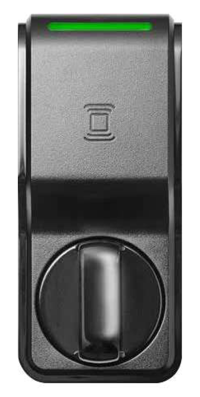 APERIO K103 CABINET LOCK WITH SNIB SUPPORTS HID MULTICLASS SE/ MIFARE CLASSIC/ DESFIRE EV1 13.56MHz NFC BLACK 2 x AA BATTERY REQUIRES APERIO HUB