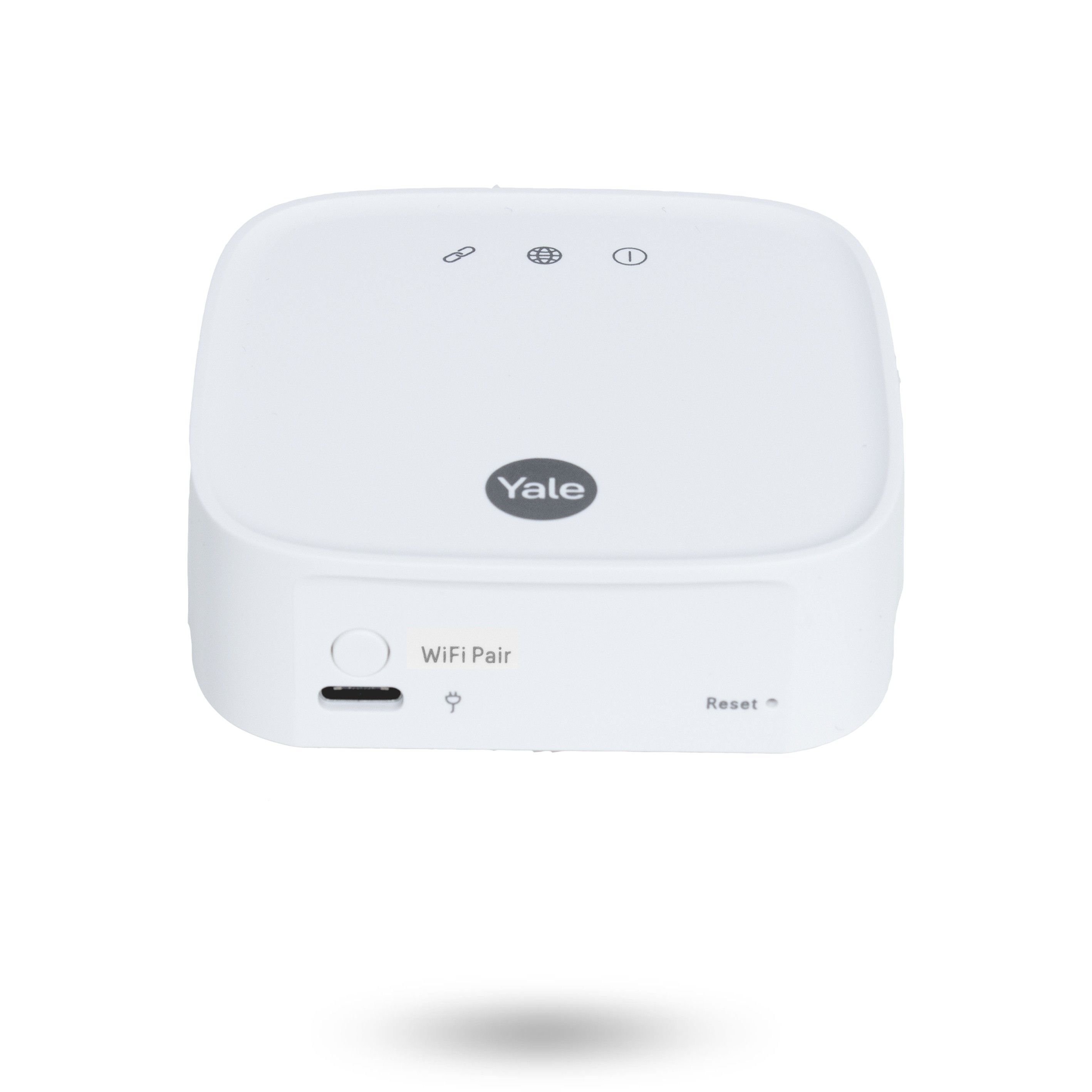 YALE CONNECT PLUS HUB 2 2.4GHZ WIFI/ ZIGBEE/ BLUETOOTH UPTO 16 BLUETOOTH DEVICES UPTO 30 YALE ZIGBEE DEVICES ALLOWS CONNECTION TO GOOGLE HOME/ ALEXA/ SMARTTHINGS PLASTIC WHT