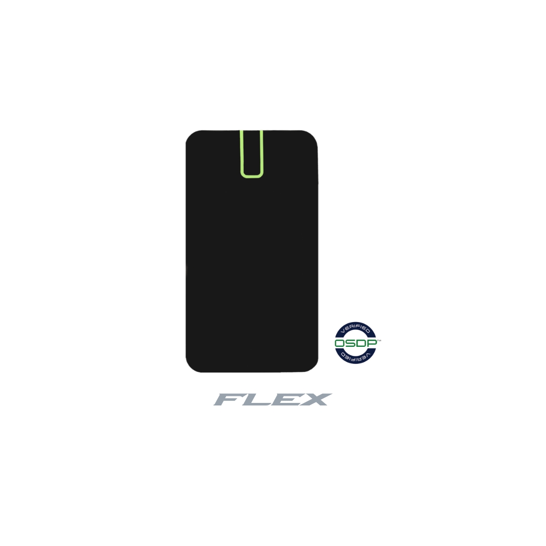 ASTUTO FLEX ENCRYPTED MINI READER BLACK COMPATIBLE WITH ALL ASTUTO FLEX PRODUCTS OSDP/ WIEGAND/ RS232 IP65 9-15VDC