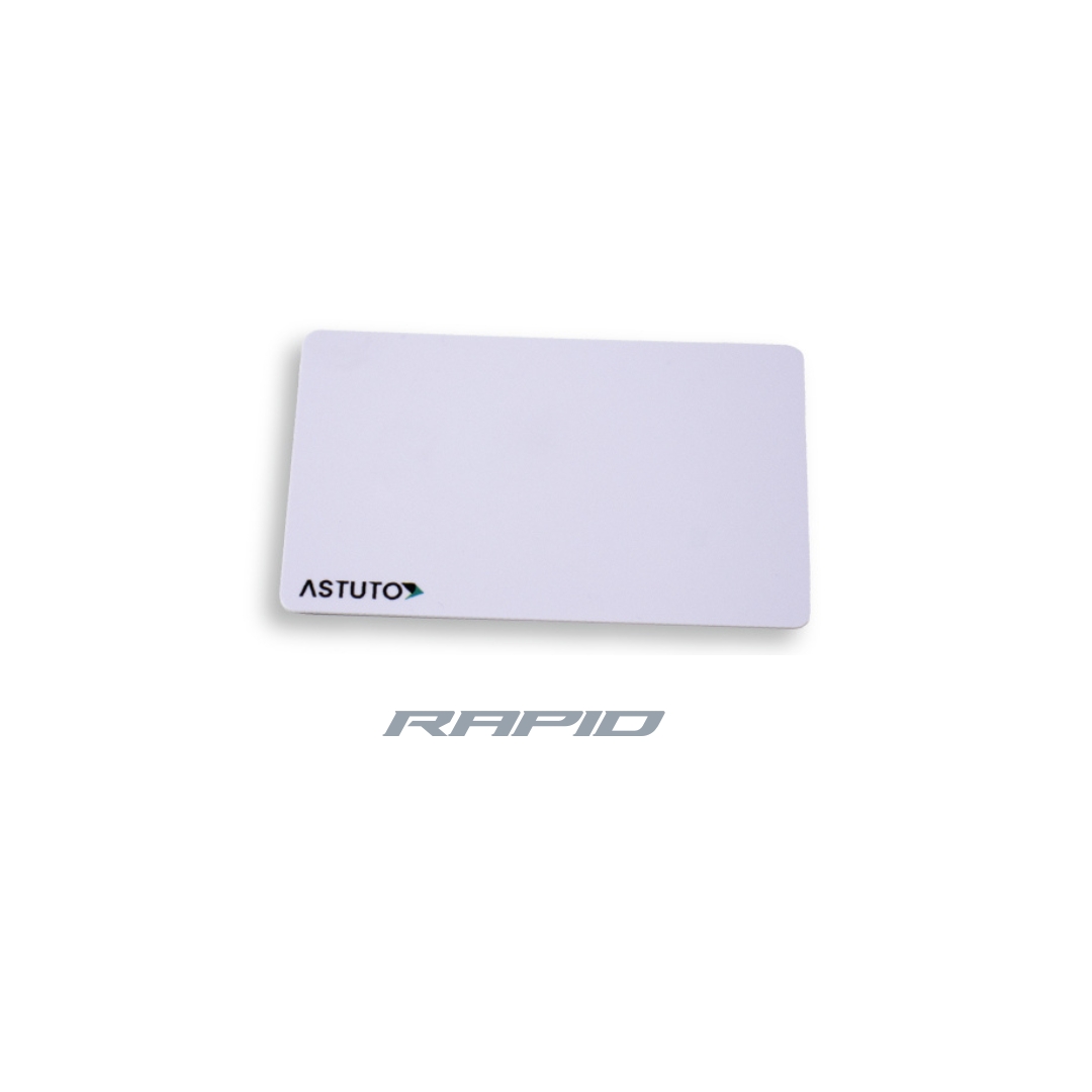 ASTUTO RAPID ISO CARD ENCRYPTED COMPATIBLE WITH ALL ASTUTO RAPID READERS 13.56MHz WHITE
