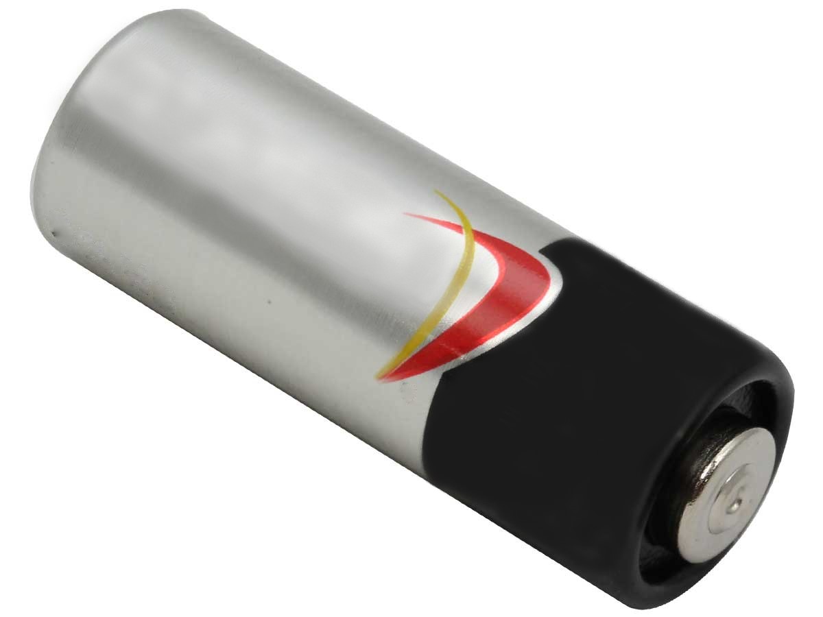 A23BP 12VDC /55 mAh ALKALINE-MANGANESE DIOXIDE BATTERY 0.48 mA (CONTINUOUS) DISCHARGE OPERATE TEMP -20° ~ +54° NON RECHARGABLE FLAT CONTACT BLACK/SILVER 8G