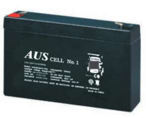 CJ6-15 6VDC /15Ah VALVE REGULATED LEAD ACID BATTERY 120A (5 Sec) DISCHARGE OPERATE TEMP -20° ~ +60° 3.6A CHARGE CURRENT FASTON TABS 187( F1) & 250( F2) BLACK 1.8KG