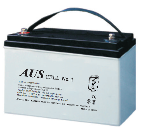 CJ12-100 12VDC /100 Ah VALVE REGULATED LEAD ACID BATTERY 1000A (5 Sec) DISCHARGE OPERATE TEMP -20° ~ +60° 30A CHARGE CURRENT F5( M8) & F12( M8) GREY 29KG