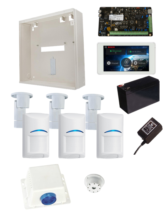 BOSCH 3000 HARDWIRED ALARM KIT INCLUDES 1x SOLUTION 3000 PCB 1x 5