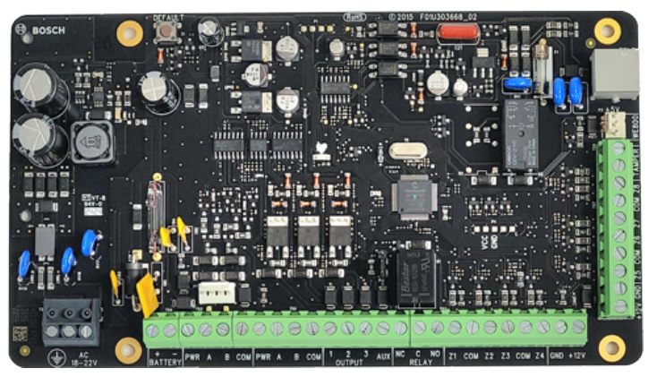 BOSCH SOLUTION 4000 HARDWIRED ALARM/ ACCESS CONTROL PANEL BLACK 8 x/16 x SPLIT ZONE EXPAND UP TO 32 ZONE 5 x OUTPUT EXPAND UP TO 32 ZONE 2 AREAS 64 USERS 4 DOORS 4 KEYPAD 512 EVENTS PCB ENCLOSURE MOUNT SDI2 18VAC