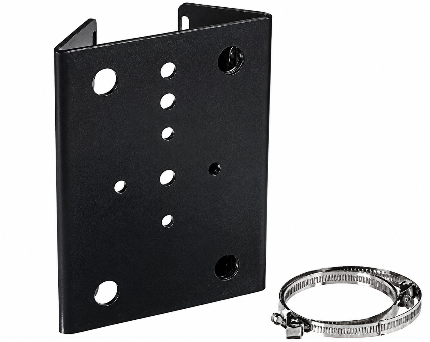 BOSCH IIR-MNT-PMB ILLUMINATOR POLE MOUNT BRACKET STAINLESS STEEL FITS 75-200MM POLE BLACK 160X117X46 (MM)