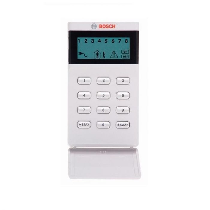 BOSCH HARDWIRED KEYPAD WHITE ICON LCD WITH BACKLIT PLASTIC WALL MOUNT 12VDC SUITS SOLUTION 2000/ 3000