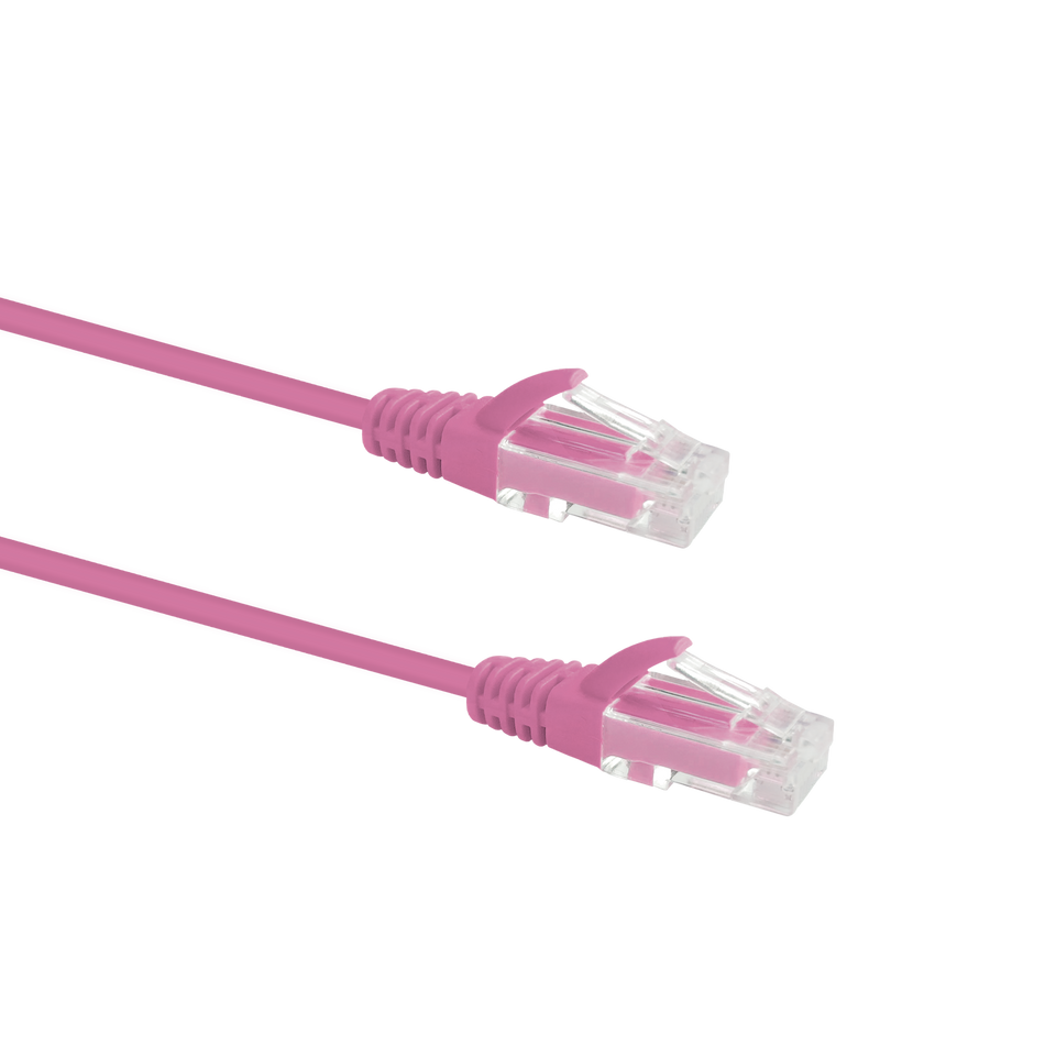 DATAMASTER CAT6 PATCH LEAD UTP 28AWG PVC SHEATH 0.5M PINK