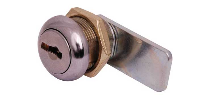 S2560 22mm 8004 Key Cam Lock - Silver/gold
