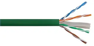 CAT6 23AWG 4 PAIR TWISTED UNSCREENED PVC SHEATH 305M GREEN