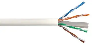 CAT6 23AWG 4 PAIR TWISTED UNSCREENED PVC SHEATH 305M WHITE