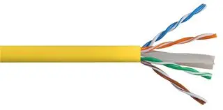CAT6 23AWG 4 PAIR TWISTED UNSCREENED PVC SHEATH 305M YELLOW