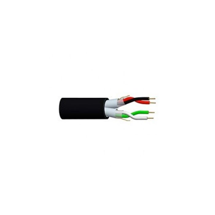 DATA CABLE 7/0.25 2 PAIR STRANDED JEL FILLED INDIVIDUALLY SCREENED & SHIELDED PVC SHEATH 300M BLACK
