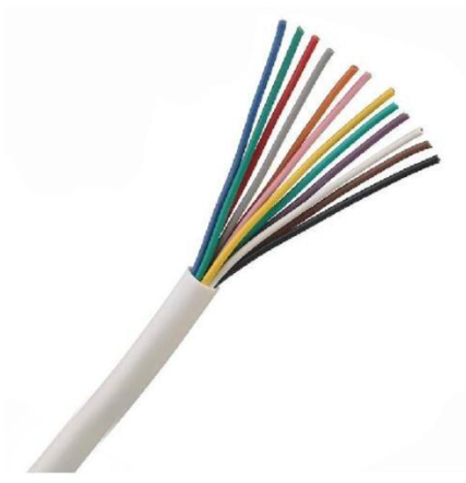 SECURITY CABLE 12/0.44 10 CORE UNSCREENED PVC SHEATH 500M WHITE GREEN STAR